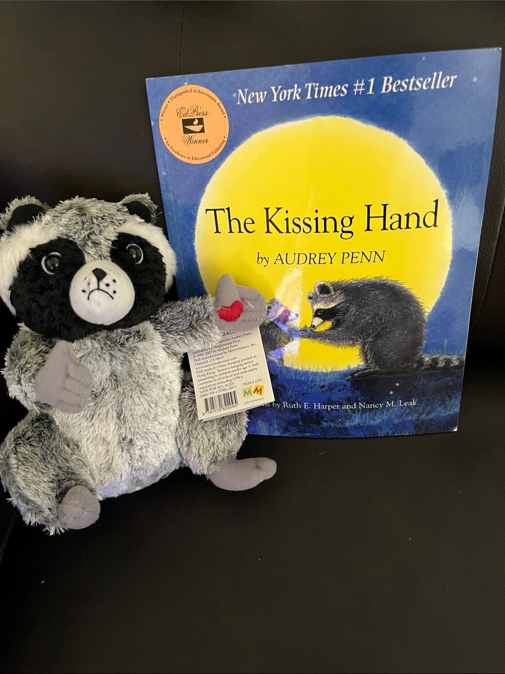The Kissing Hand Plush Raccoon Toy and Book Set - Gray